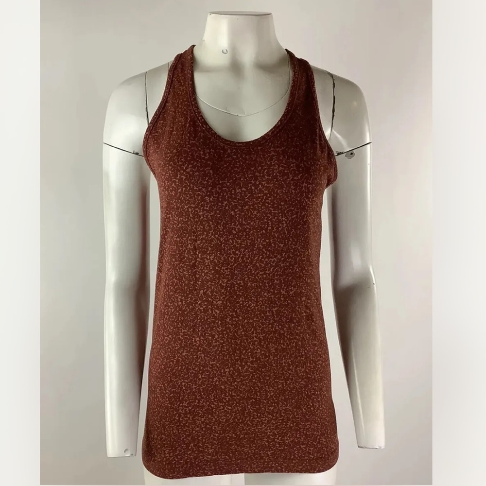 Athleta Sz M Speedlight Gravel Tank Estruscan Red Nylon Polyester Racerback